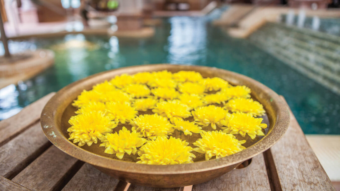 spa_Angsana Spa Flowers and Pool Close Up